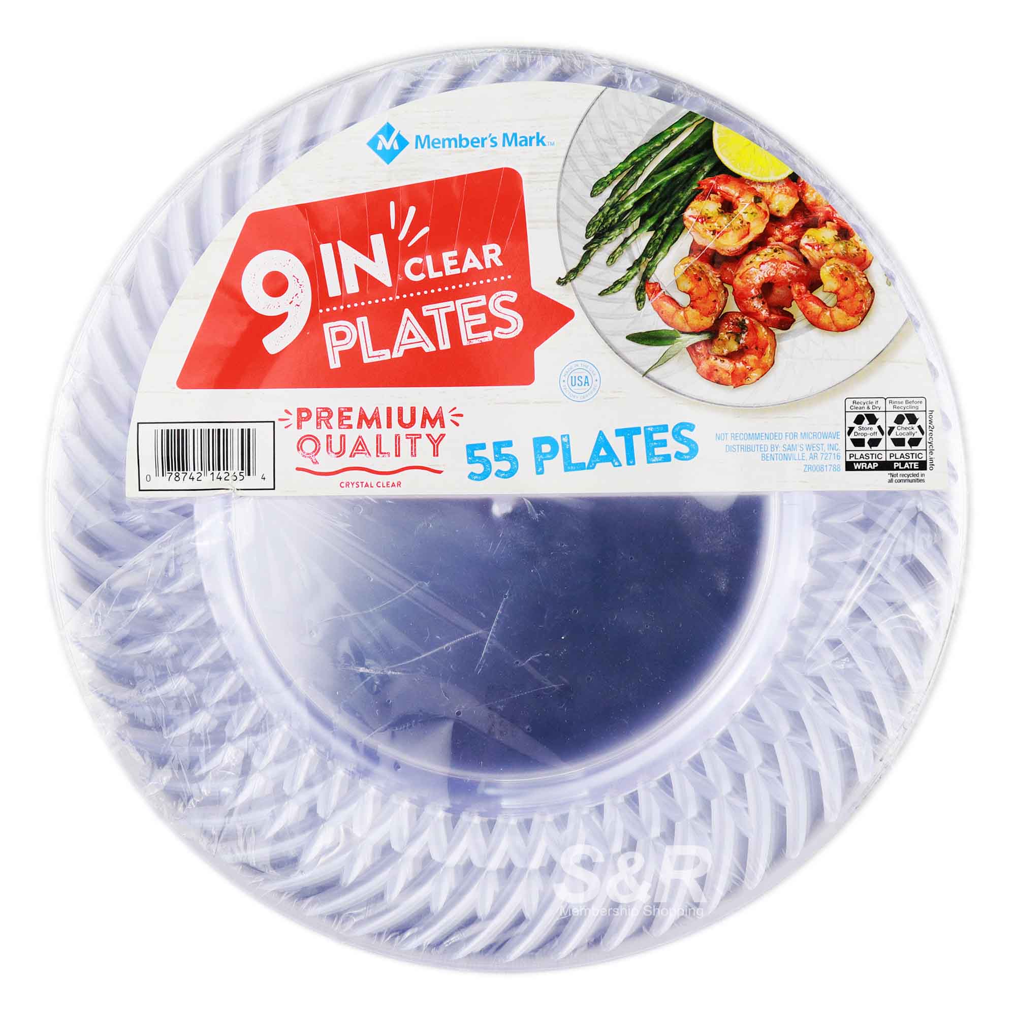 Member's Mark 9 inch Clear Plates 55pcs Member's Mark 9 inch Clear Plates 55pcs